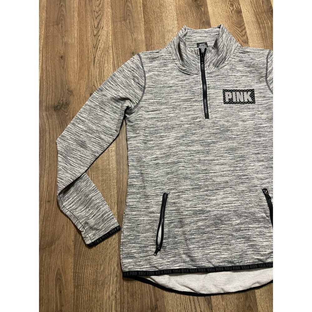 Victoria's Secret Shirt, Women's Small, Gray, Turtleneck, 1/4 Zip Up, Pullover - Picture 3 of 10